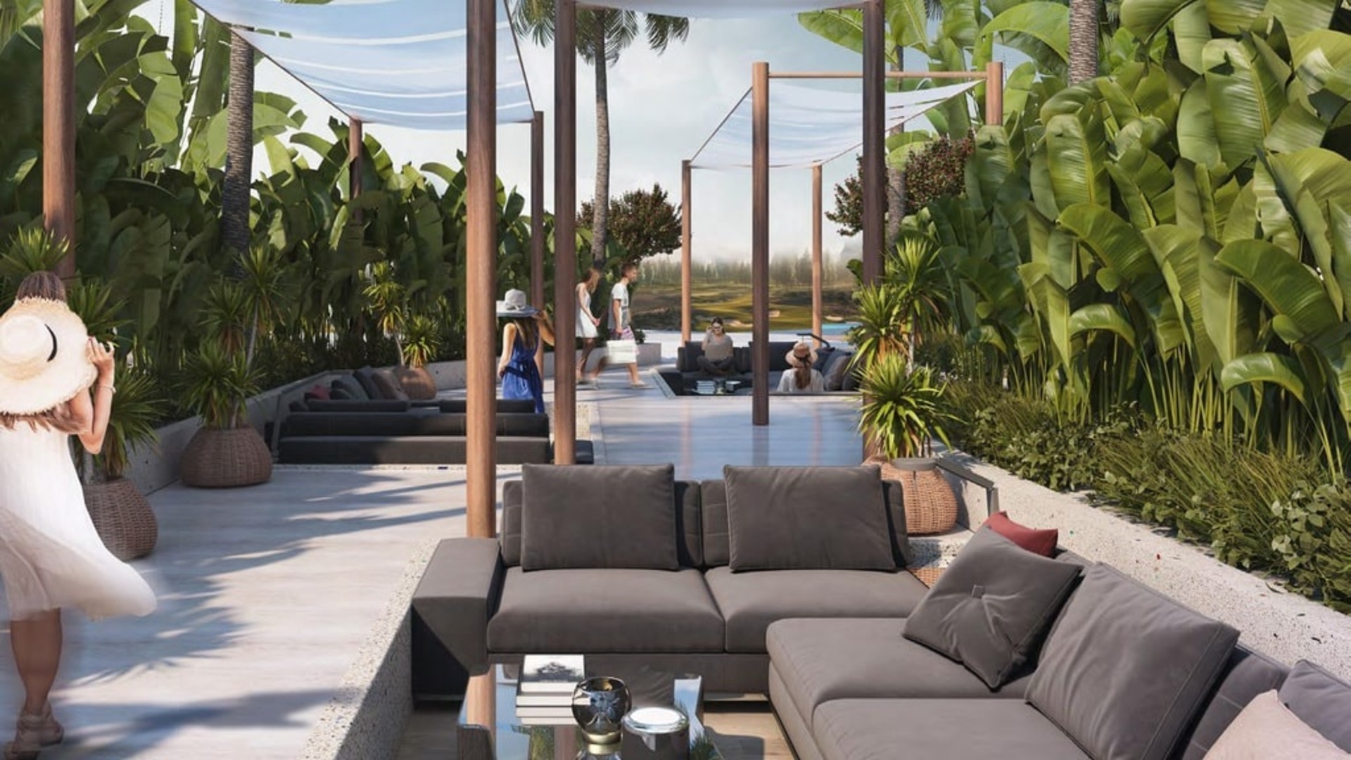 Golf Greens Apartments luxusní výhledy na bazény a hřiště